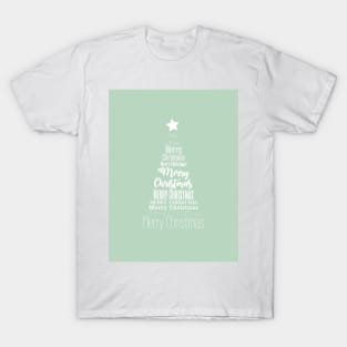 Typography Christmas tree No4 T-Shirt